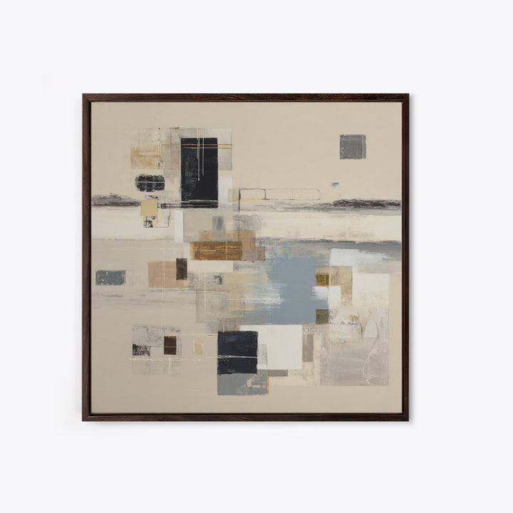 Dignified Neutral Landscape Framed Canvas Print, Office Art, Fine Art Print, Office Decor, Fine Art, Focus, Poster, Wall Decor, OFF-1x1-79