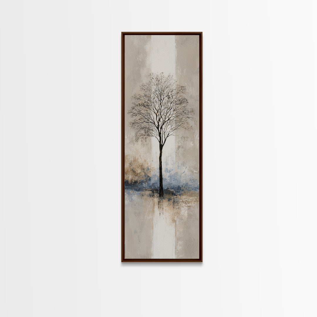 Ink Wash Tree Symbolizing Stability Canvas Print, Office Art, Dopamine Decor, Office Decor, Fine Art, Focus, Boho Decor, OFF-1x3-26