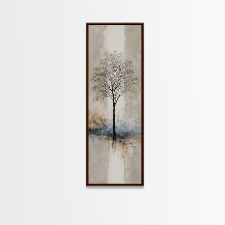 Ink Wash Tree Symbolizing Stability Canvas Print, Office Art, Dopamine Decor, Office Decor, Fine Art, Focus, Boho Decor, OFF-1x3-26