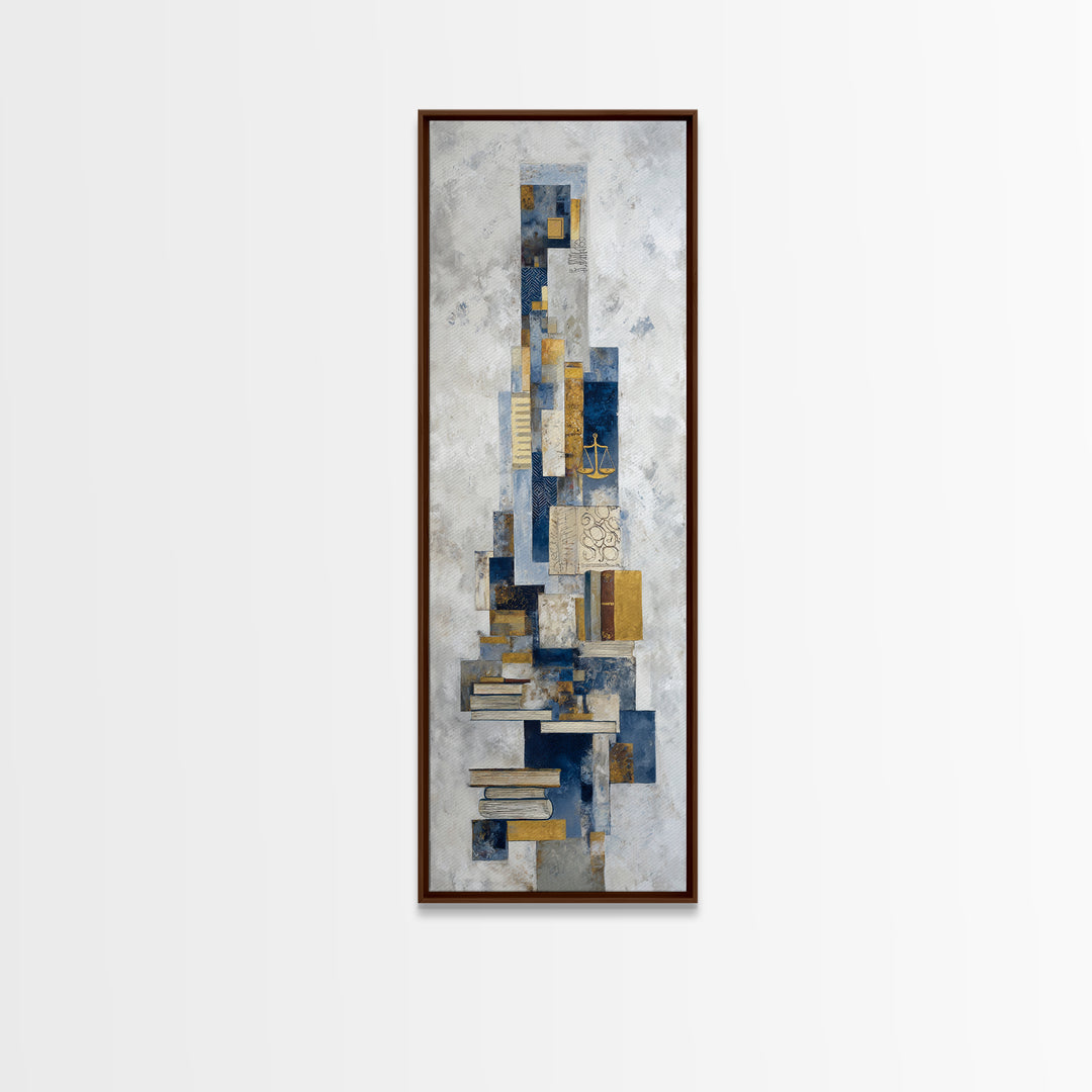 Clean Abstract Geometry Canvas Print, Office Art, Statement Artwork, Office Decor, Fine Art, Focus, Wall Decor, Digital Art, OFF-1x3-37