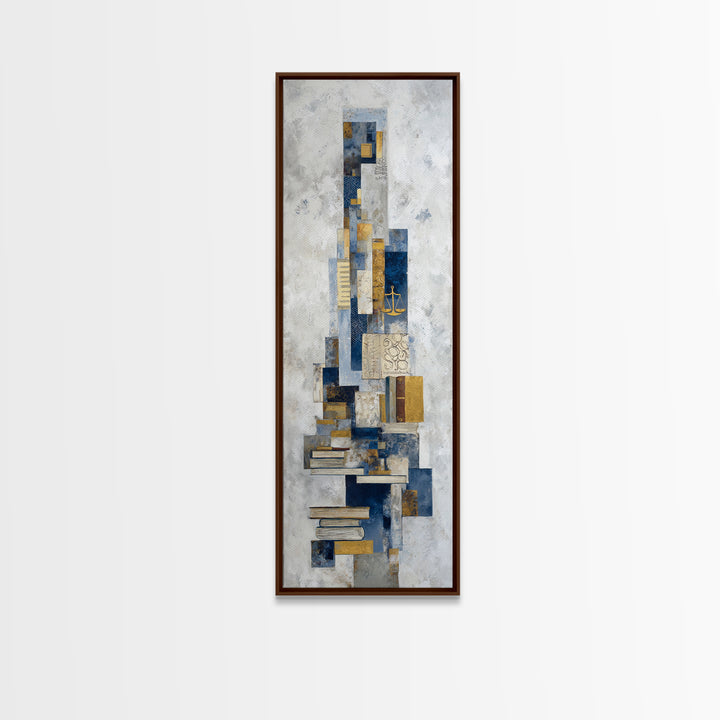 Clean Abstract Geometry Canvas Print, Office Art, Statement Artwork, Office Decor, Fine Art, Focus, Wall Decor, Digital Art, OFF-1x3-37