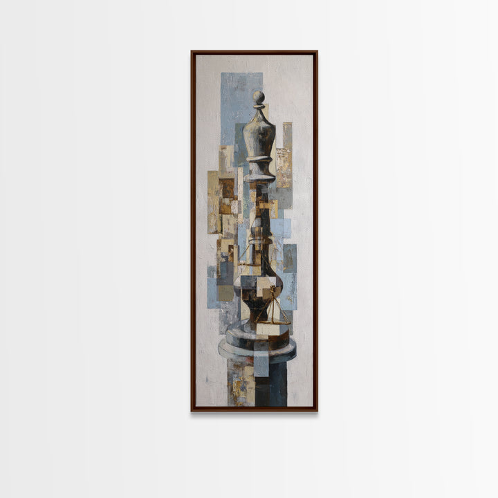 Minimal Chess Piece Still Life Canvas Print, Office Art, Canvas Print, Office Decor, Fine Art, Focus, Art Print, Room Decor, OFF-1x3-49