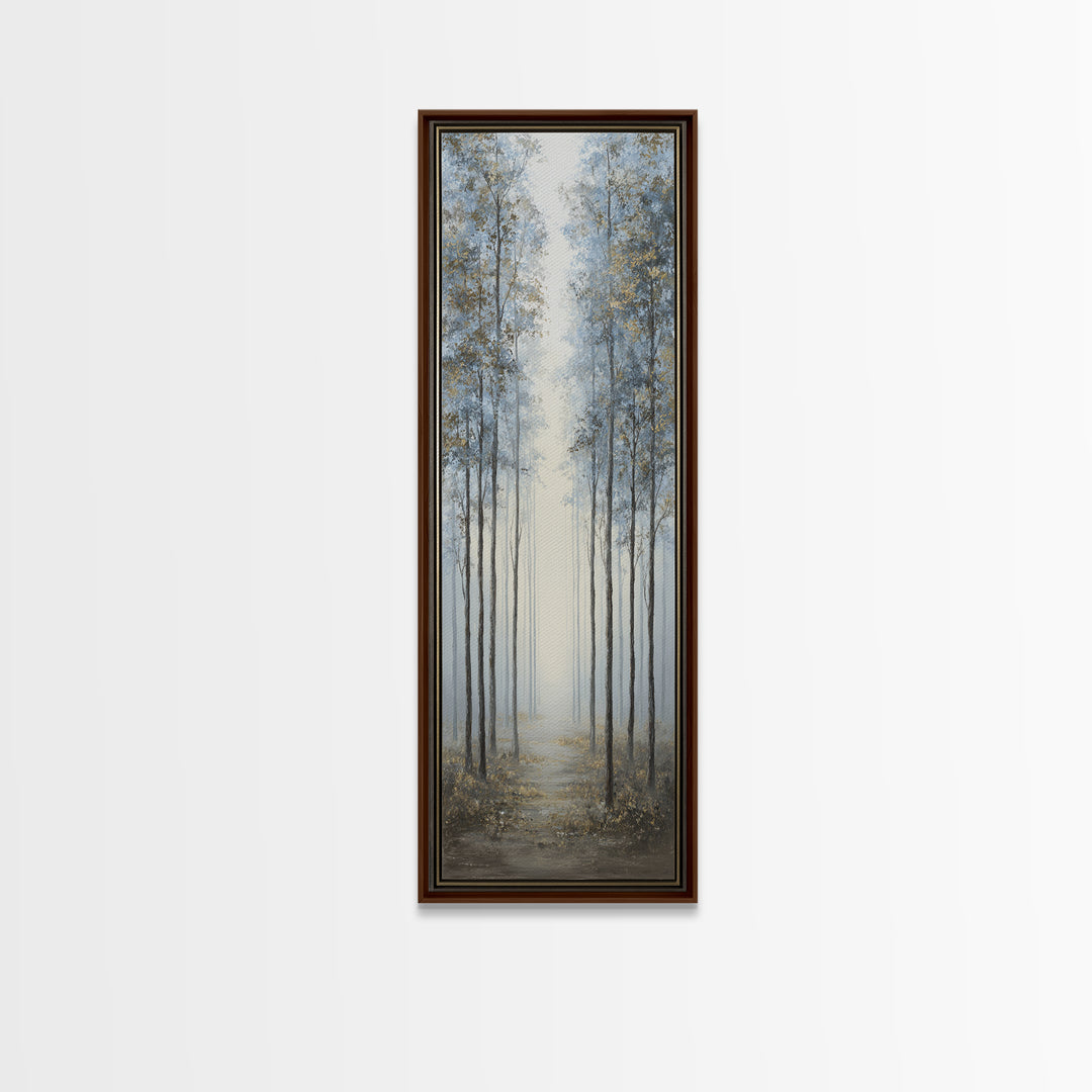 Quiet Forest Path for Mental Reset Canvas Print, Office Art, Digital Wall Art, Office Decor, Fine Art, Focus, Dopamine Decor, OFF-1x3-55