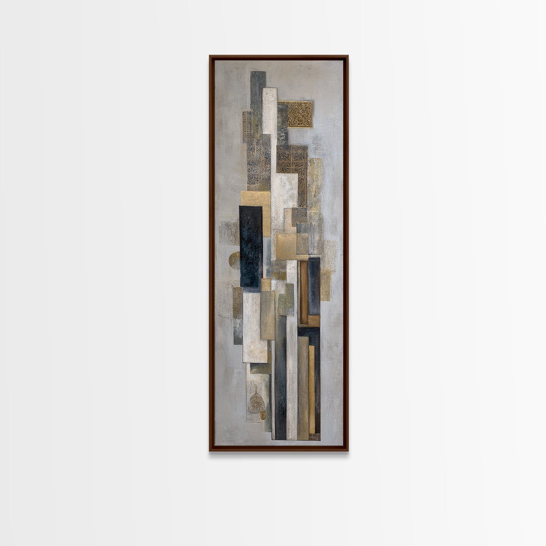 Clean Abstract Geometry Canvas Print, Office Art, Poster, Office Decor, Abstract Art, Focus, Canvas Wall Art, Wall Prints, OFF-1x3-85