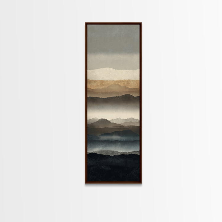 Minimal Mountain Sunrise for Focus Canvas Print, Office Art, Luxury Decor, Office Decor, Fine Art, Focus, Pet Portrait, OFF-1x3-86