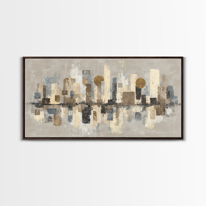 Large Neutral Texture Art for Professional Setting Canvas Print, Office Art, Contemporary Art, Office Decor, Fine Art, Focus, OFF-2x1-17