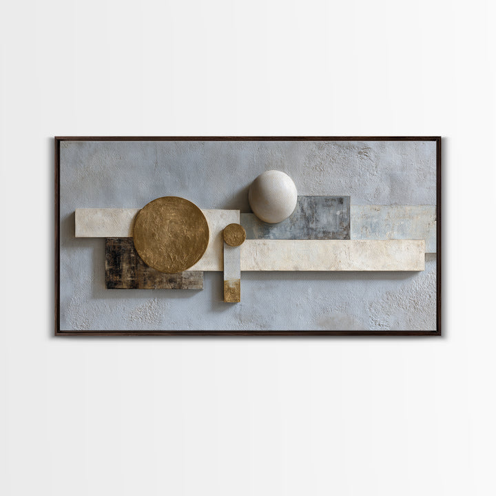 Balanced Stone Composition Framed Canvas Print, Office Art, Art Deco, Office Decor, Oil Painting, Focus, Bedroom Wall Art, OFF-2x1-92