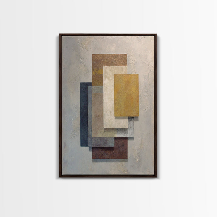 Balanced Stone Composition Framed Canvas Print, Office Art, Neutral Decor, Office Decor, Abstract Art, Focus, Wall Art, OFF-2x3-56