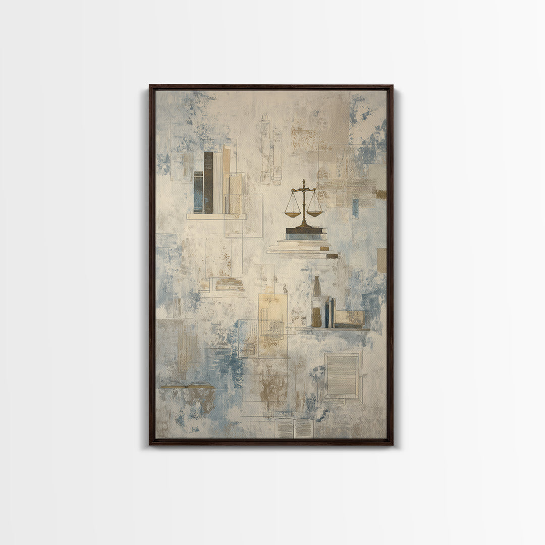 Architectural Line Drawing Framed Canvas Print, Office Art, Wall Decor, Office Decor, Abstract Art, Focus, Wall Prints, OFF-2x3-59