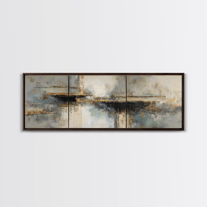 Monochrome Bridge Structure Canvas Print, Office Art, Digital Wall Art, Office Decor, Abstract Art, Focus, Dopamine Decor, OFF-3x1-26