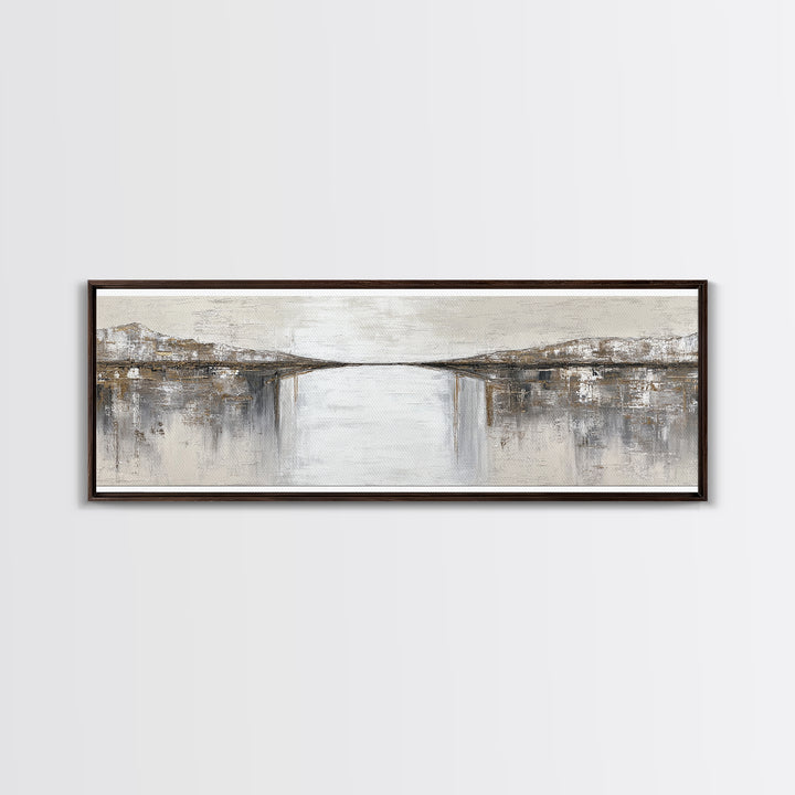 Monochrome Bridge Structure Framed Canvas Print, Office Art, Wall Prints, Office Decor, Fine Art, Focus, Cubicle Decor, OFF-3x1-74