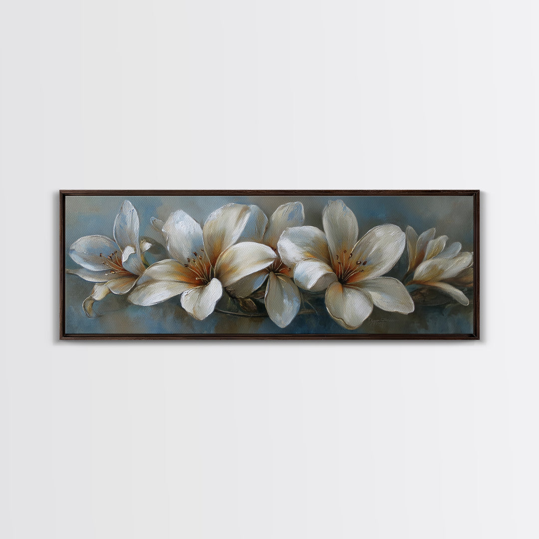 Desk Plant Botanical Closeup Canvas Print, Office Art, Office Decor, Watercolor Art, Focus, Canvas Wall Art, Abstract Art, OFF-3x1-80