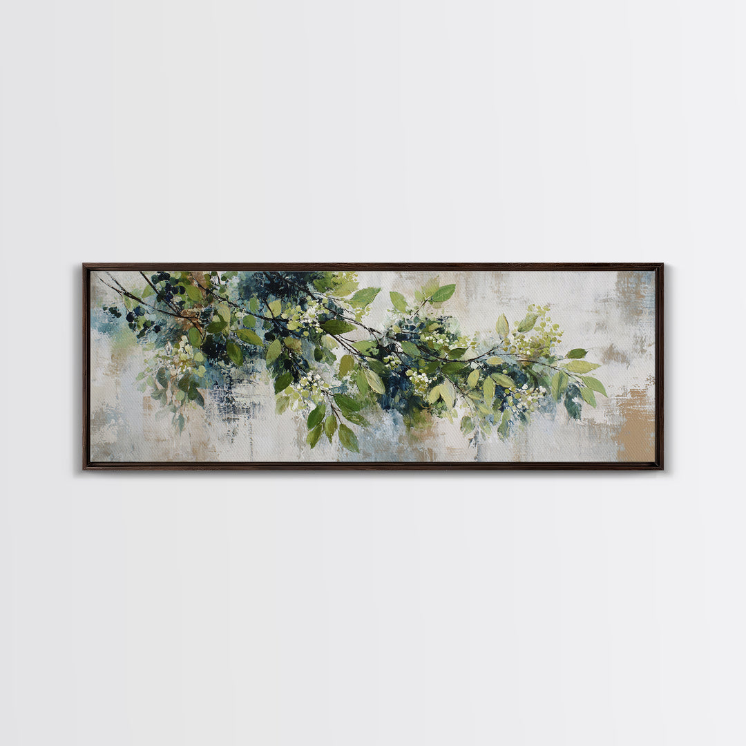Modern Botanical Print Canvas Print, Office Art, Digital Art, Office Decor, Fine Art, Focus, Ai Art, Printable Art, OFF-3x1-92