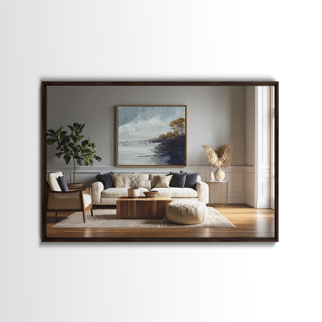 Modern Botanical Print Canvas Print, Office Art, Ai Art, Office Decor, Oil Painting, Focus, Trendy Wall Art, Gallery Decor, OFF-3x2-32
