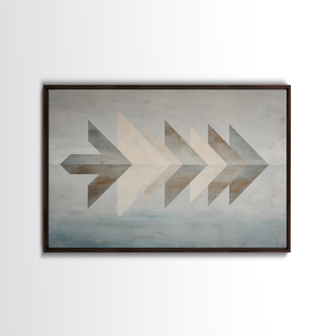 Subtle Motivational Symbol Using Arrows Without Text Canvas Print, Office Art, Cubicle Decor, Office Decor, Abstract Art, Focus, OFF-3x2-43