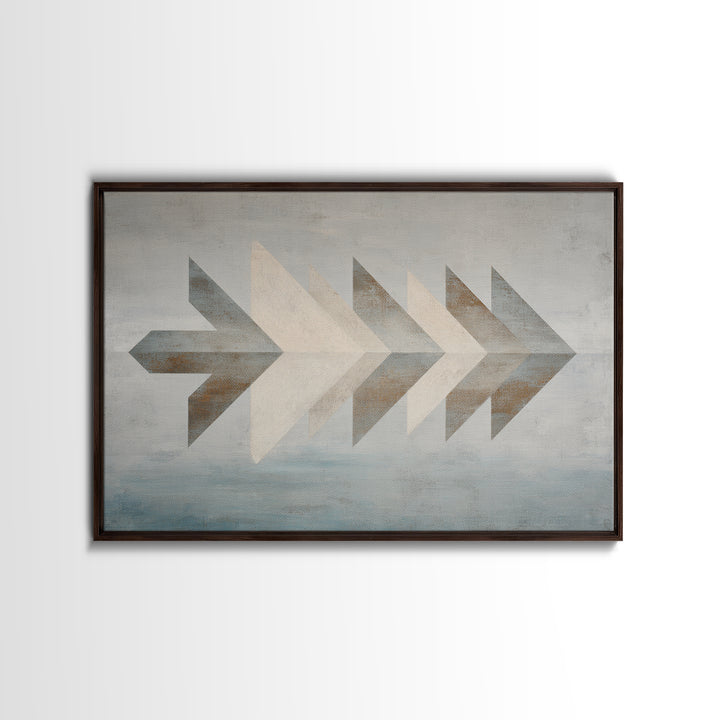 Subtle Motivational Symbol Using Arrows Without Text Canvas Print, Office Art, Cubicle Decor, Office Decor, Abstract Art, Focus, OFF-3x2-43