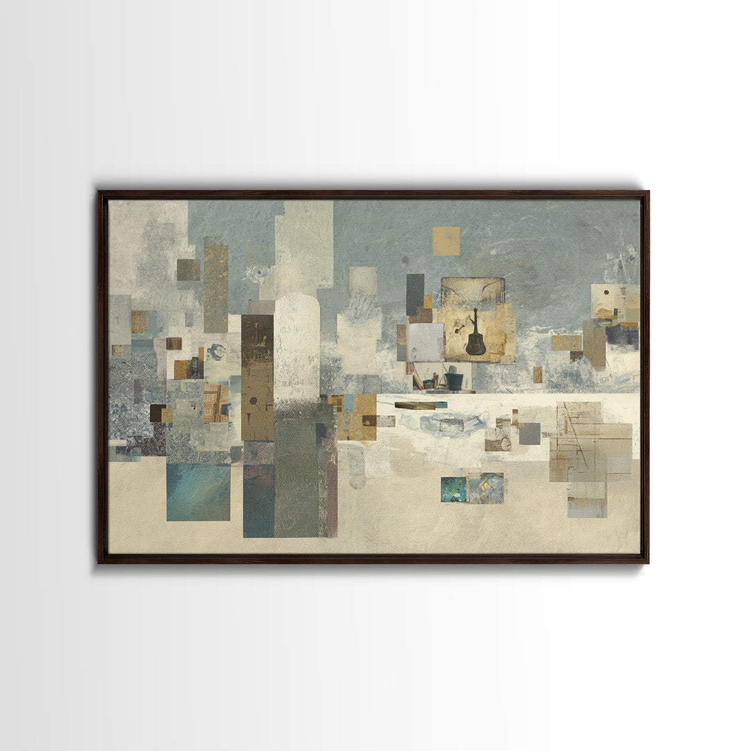 Dignified Neutral Landscape Framed Canvas Print, Office Art, Art Print, Office Decor, Fine Art, Focus, Printable, OFF-3x2-59
