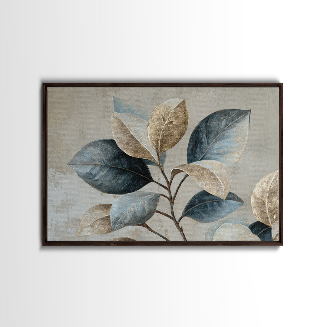 Desk Plant Botanical Closeup Canvas Print, Office Art, Neutral Decor, Office Decor, Oil Painting, Focus, Wall Art, Home Decor, OFF-3x2-68