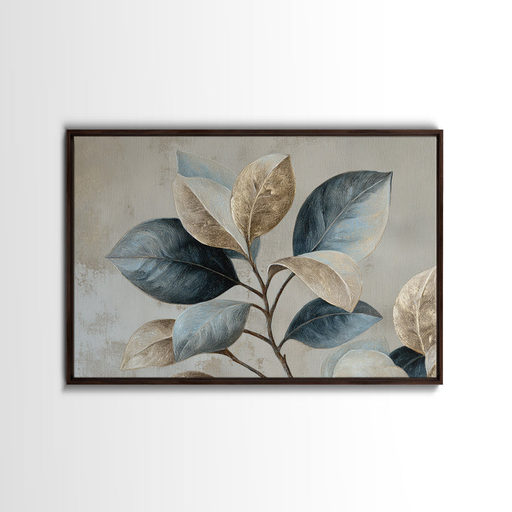 Desk Plant Botanical Closeup Canvas Print, Office Art, Neutral Decor, Office Decor, Oil Painting, Focus, Wall Art, Home Decor, OFF-3x2-68