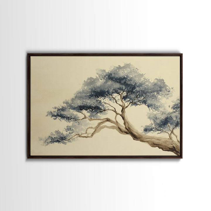 Ink Wash Tree Symbolizing Stability Framed Canvas Print, Office Art, Printable Art, Office Decor, Focus, Neutral Decor, OFF-3x2-90