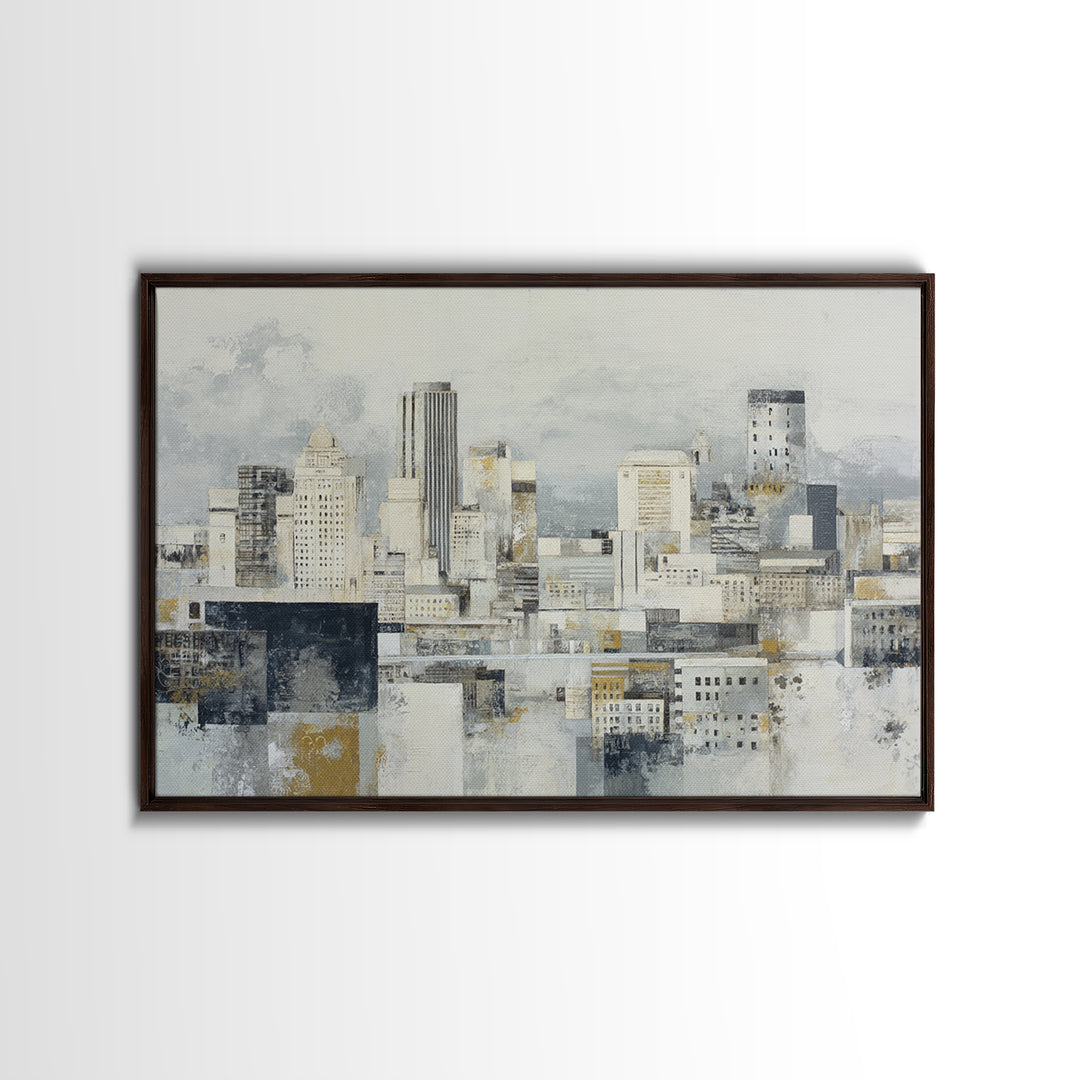 Large Neutral Texture Art for Professional Setting Framed Canvas Print, Office Art, Trendy Wall Art, Office Decor, OFF-3x2-97
