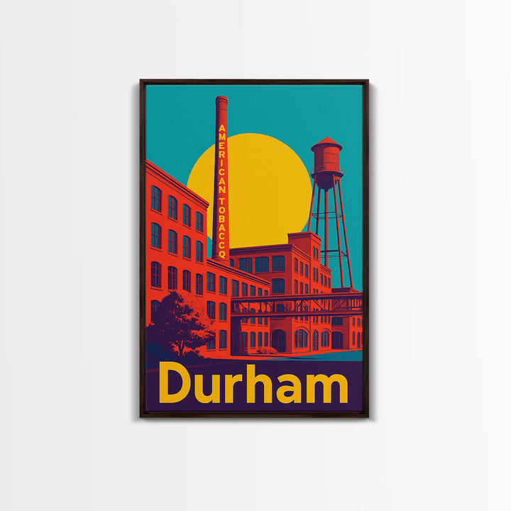 Durham Travel Poster, Canvas Print, Bold Pop Art Poster, Durham Wall Art, Vintage Travel Art, Wanderlust Decor, Home Office Decor