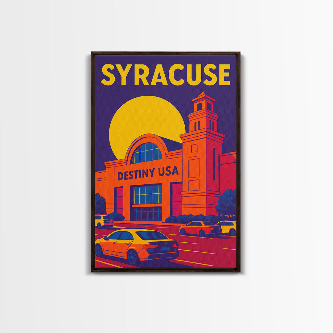 Syracuse New York Travel Poster, Canvas Print, High Contrast City Poster, Syracuse Wall Art, City Travel Prints, Wall Decor, City Poster