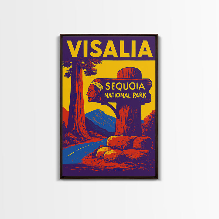 Visalia California Travel Poster, Canvas Print, High Contrast City Poster, Visalia Poster Print, Vintage City Art, Living Room Wall Art