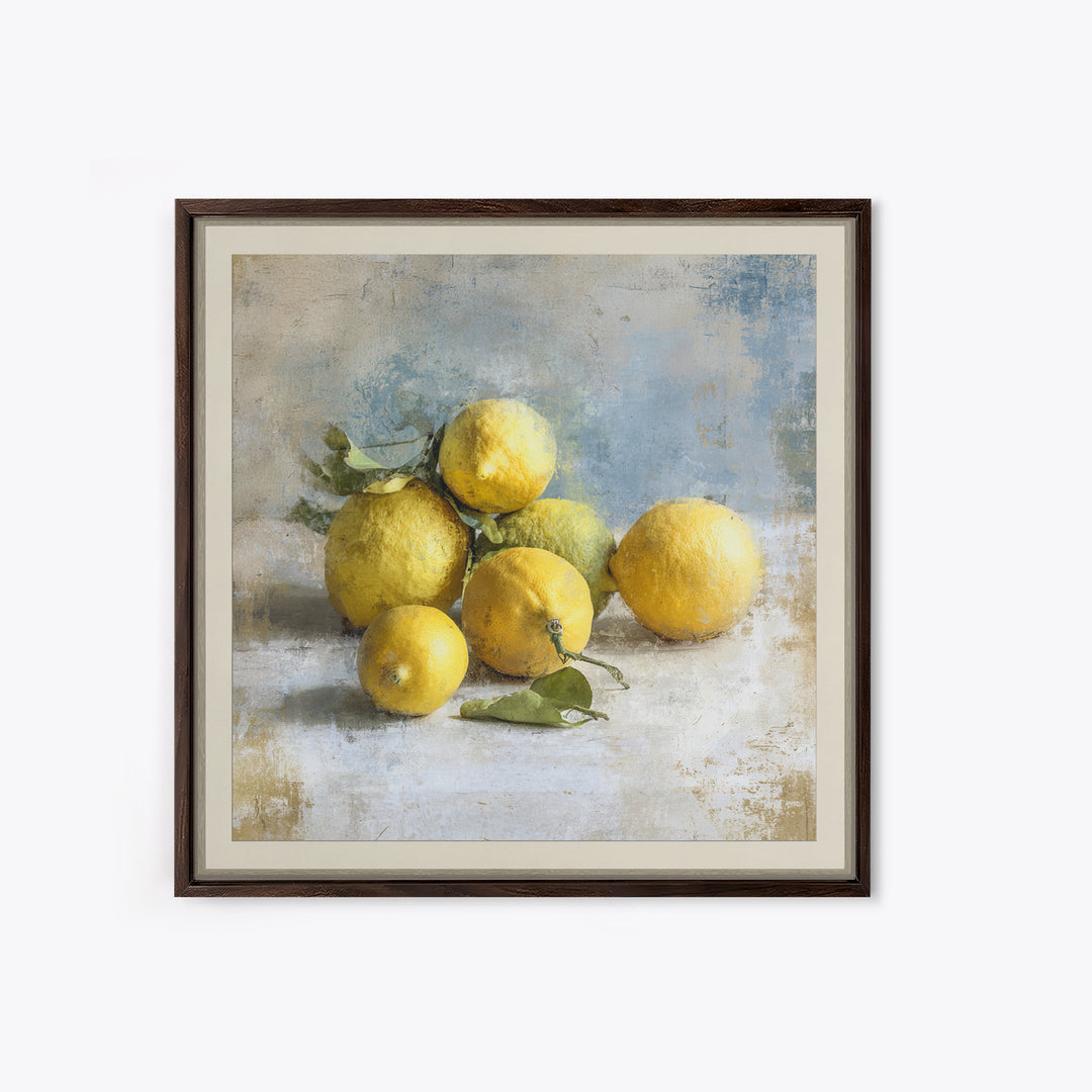 Outdoor Citrus Still Life Canvas Print, Patio Art, Rustic Decor, Patio Decor, Fine Art, Outdoor, Textured Painting, PAT-1x1-5