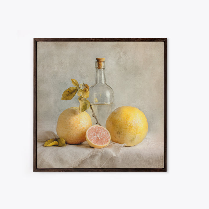 Outdoor Citrus Still Life Framed Canvas Print, Patio Art, Fine Art Print, Patio Decor, Fine Art, Outdoor, Wall Decor, PAT-1x1-53