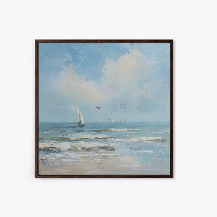 Sailboat on a Breezy Summer Horizon Canvas Print, Patio Art, Boho Decor, Patio Decor, Fine Art, Outdoor, Outdoor Decor, PAT-1x1-87