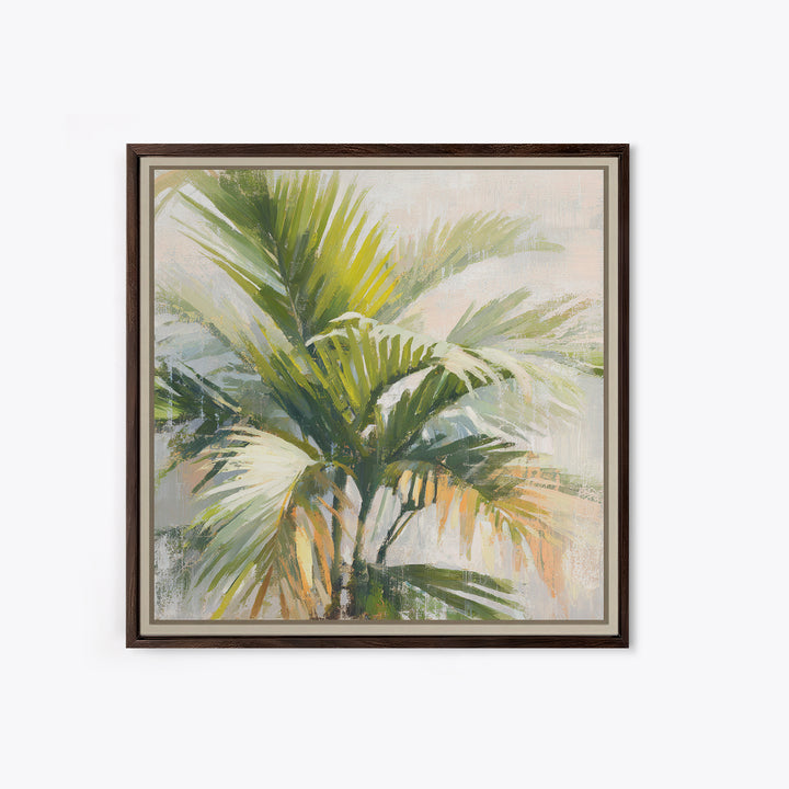 Tropical Palm Fronds Canvas Print, Patio Art, Wall Art, Patio Decor, Oil Painting, Outdoor, Outdoor Wall Decor, Floral Wall Art, PAT-1x1-97