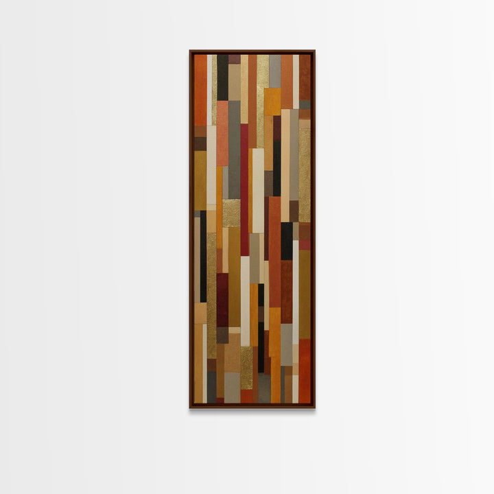 Warm Geometric Tile Pattern Canvas Print, Patio Art, Boho Decor, Patio Decor, Abstract Art, Outdoor, Outdoor Decor, PAT-1x3-12