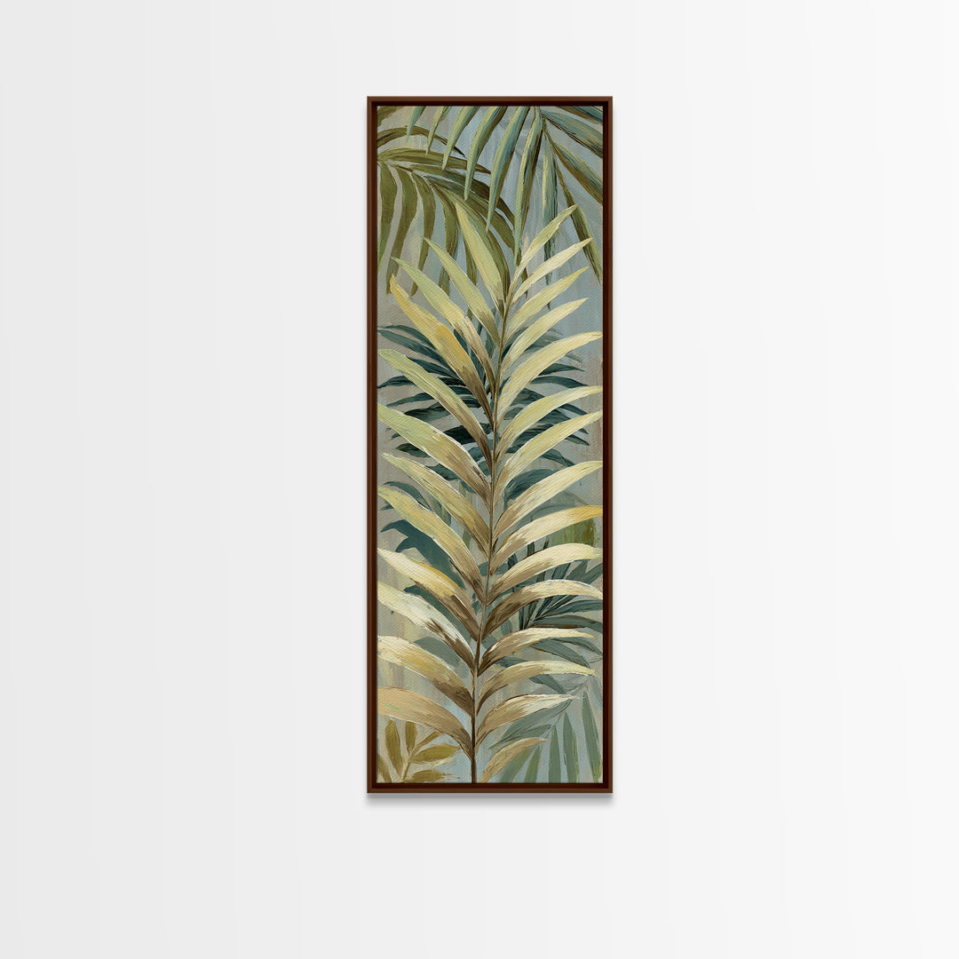 Tropical Palm Fronds Canvas Print, Patio Art, Statement Artwork, Patio Decor, Fine Art, Outdoor, Outdoor Decor, Metal Wall Art, PAT-1x3-13