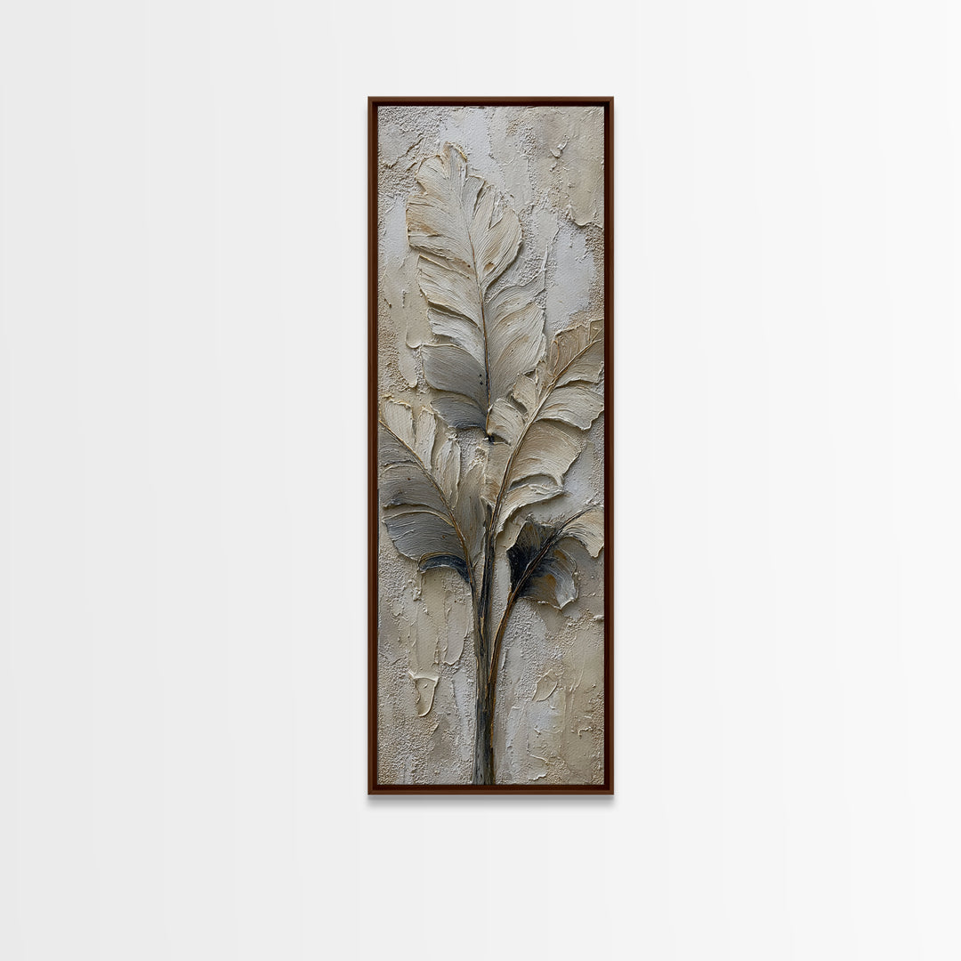Banana Leaves with Rain Drop Details Framed Canvas Print, Patio Art, Fine Art Print, Patio Decor, Fine Art, Outdoor, Wall Decor, PAT-1x3-4