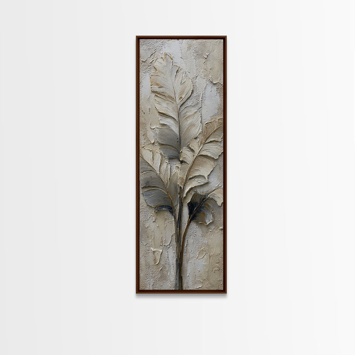 Banana Leaves with Rain Drop Details Framed Canvas Print, Patio Art, Fine Art Print, Patio Decor, Fine Art, Outdoor, Wall Decor, PAT-1x3-4
