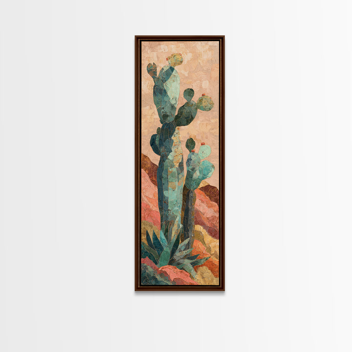 Cactus and Agave Canvas Print, Patio Art, Outdoor Decor, Patio Decor, Fine Art, Outdoor, Bar Art, Coastal Wall Decor, PAT-1x3-40