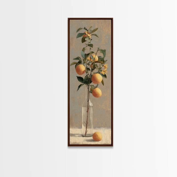 Outdoor Citrus Still Life Canvas Print, Patio Art, Patio Decor, Fine Art, Outdoor, Gallery Decor, Neutral Decor, Modern Decor, PAT-1x3-41