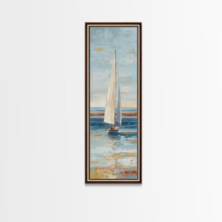 Sailboat on a Breezy Summer Horizon Canvas Print, Patio Art, Family Wall Art, Patio Decor, Fine Art, Outdoor, Room Decor, PAT-1x3-99