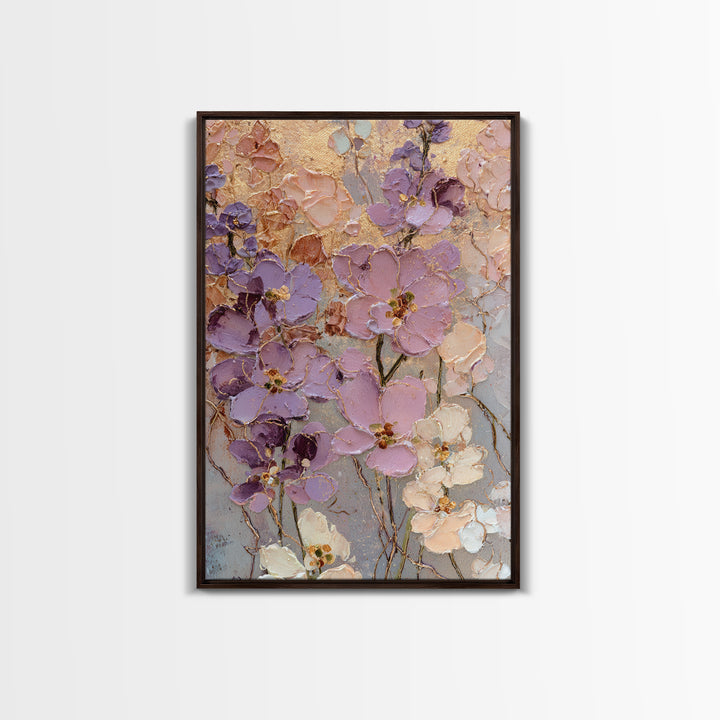 Sunset over Garden Flowers and Vines Canvas Print, Patio Art, Gallery Decor, Patio Decor, Oil Painting, Outdoor, PAT-2x3-15