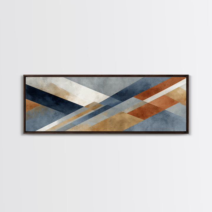 Warm Geometric Tile Pattern Canvas Print, Patio Art, Minimalist Decor, Patio Decor, Abstract Art, Outdoor, Yard Art, Metal Art, PAT-3x1-88