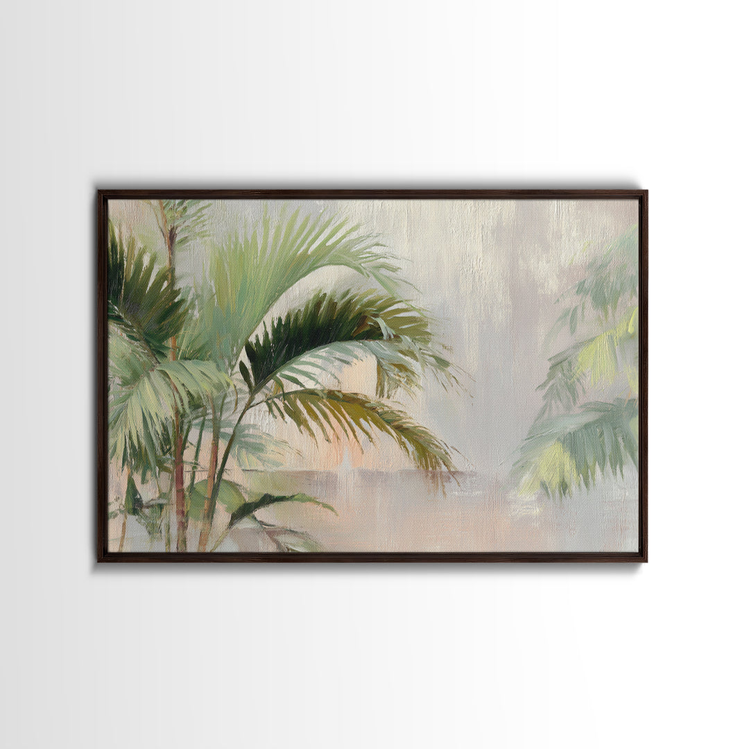 Tropical Palm Fronds Canvas Print, Patio Art, Yard Decor, Patio Decor, Fine Art, Outdoor, Luxury Decor, Art Print, Room Decor, PAT-3x2-29