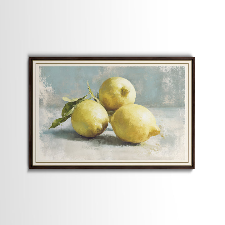 Outdoor Citrus Still Life Framed Canvas Print, Patio Art, Mixed Media Art, Patio Decor, Fine Art, Outdoor, Art Print, PAT-3x2-81