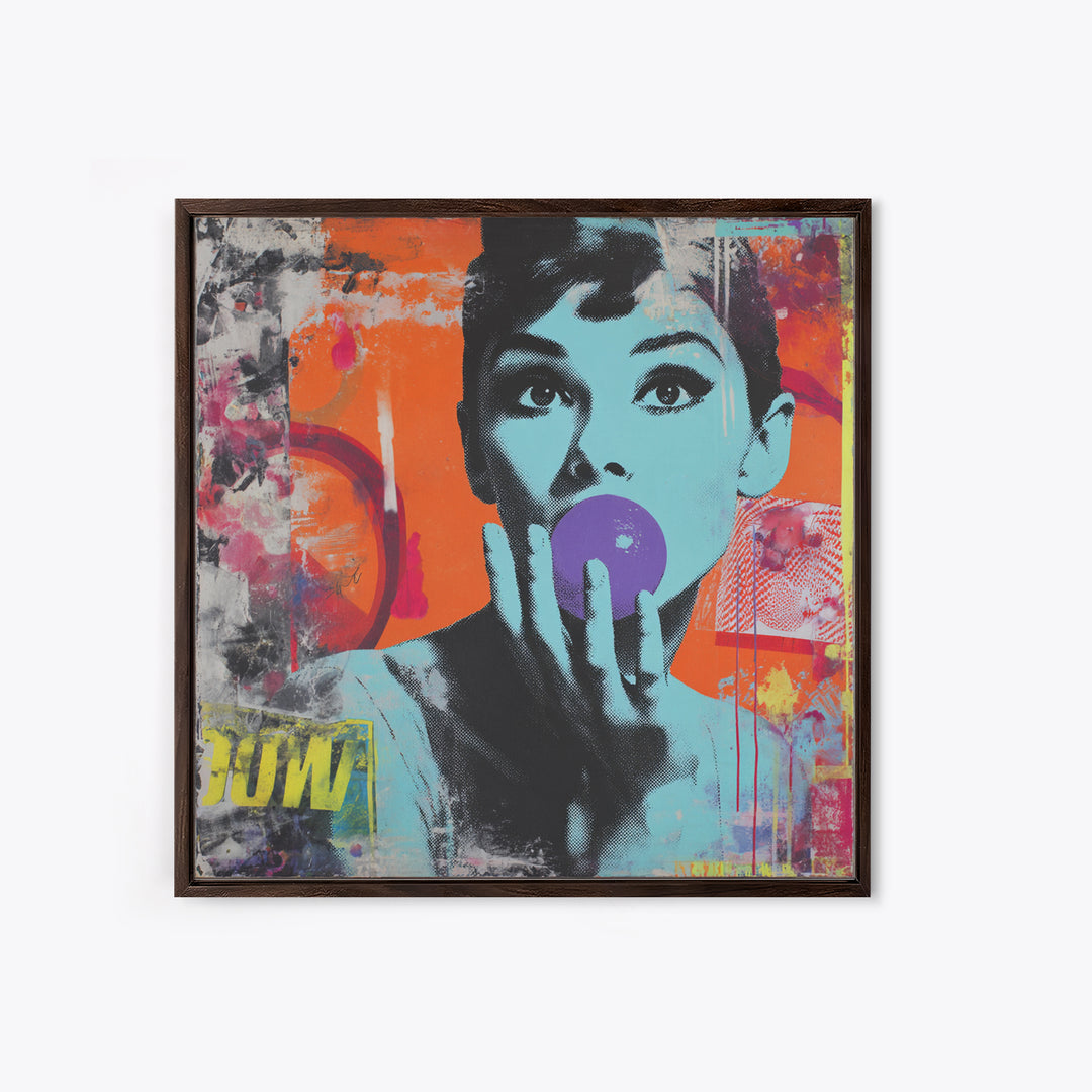 Lollipop Arrangement with Halftone Shadows Framed Canvas Print, Pop Art, Party Decor, Living Room Decor, Fine Art, Pop, POP-1x1-38