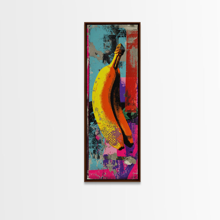 Bright Banana Still Life Canvas Print, Pop Art, Football Wall Art, Living Room Decor, Fine Art, Pop, Art Print, POP-1x3-14