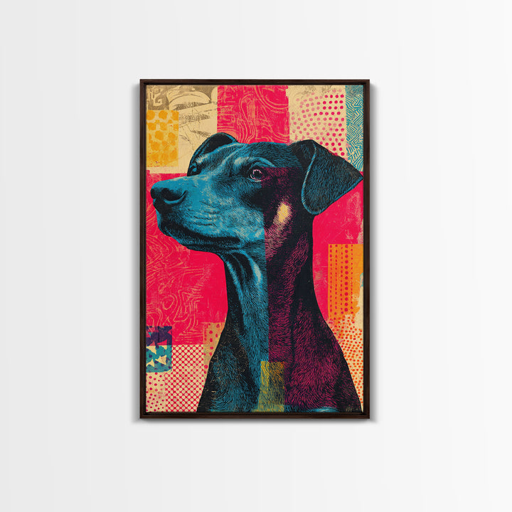 Pop Art Dog Portrait Canvas Print, Pop Art, Gallery Decor, Living Room Decor, Fine Art, Pop, Contemporary Art, Wall Art, POP-2x3-15