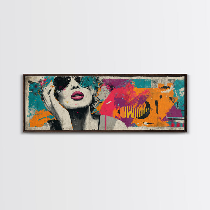 Shopping Bag Fashion Graphic Without Brands Canvas Print, Pop Art, Mexican Art, Living Room Decor, Fine Art, Pop, Neutral Decor, POP-3x1-16