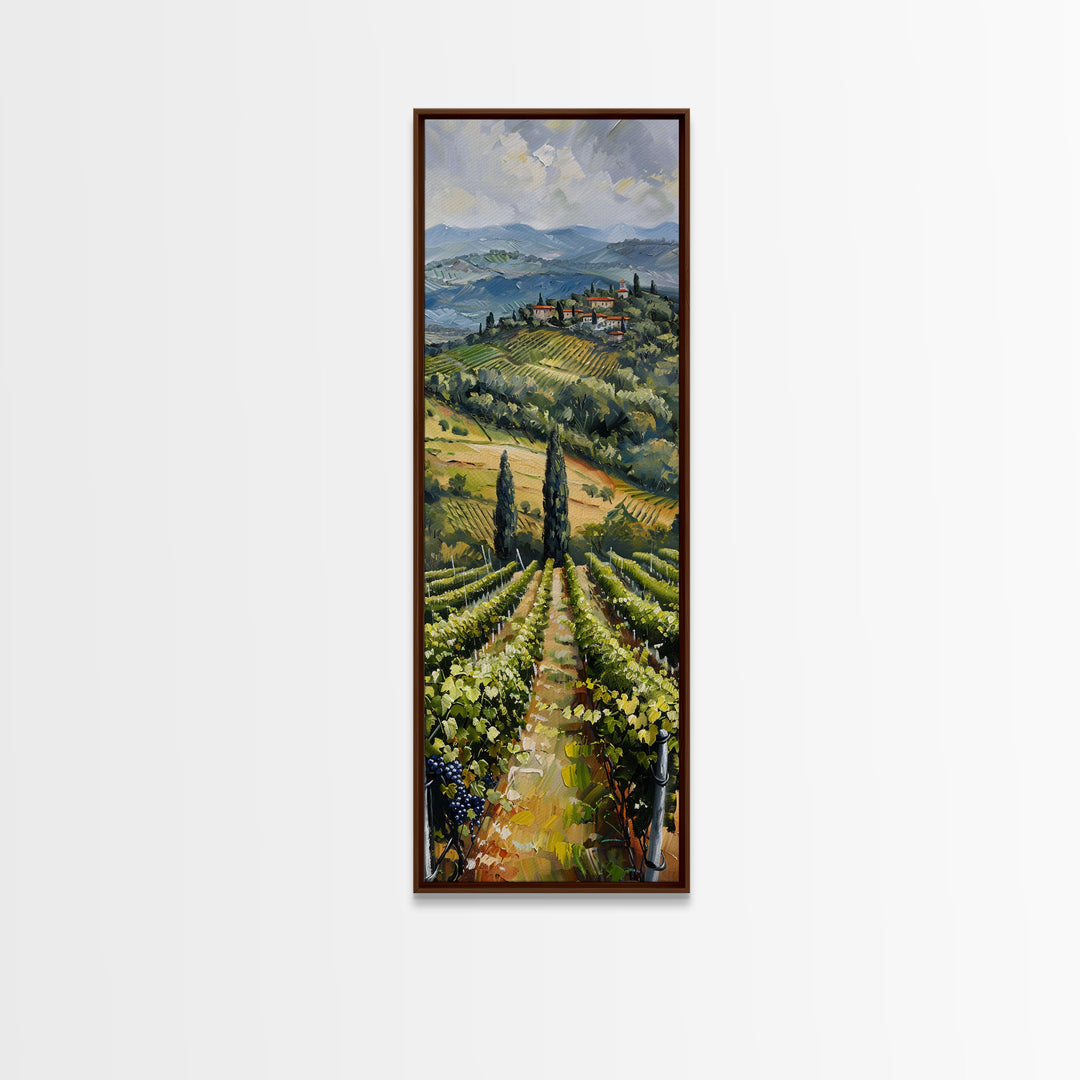 Italian Olive Fields, Framed Canvas print, Living Room Decor, Bedroom Decor, Beautiful Wall Art Painting, Wall hanging, Ready To Hang Art