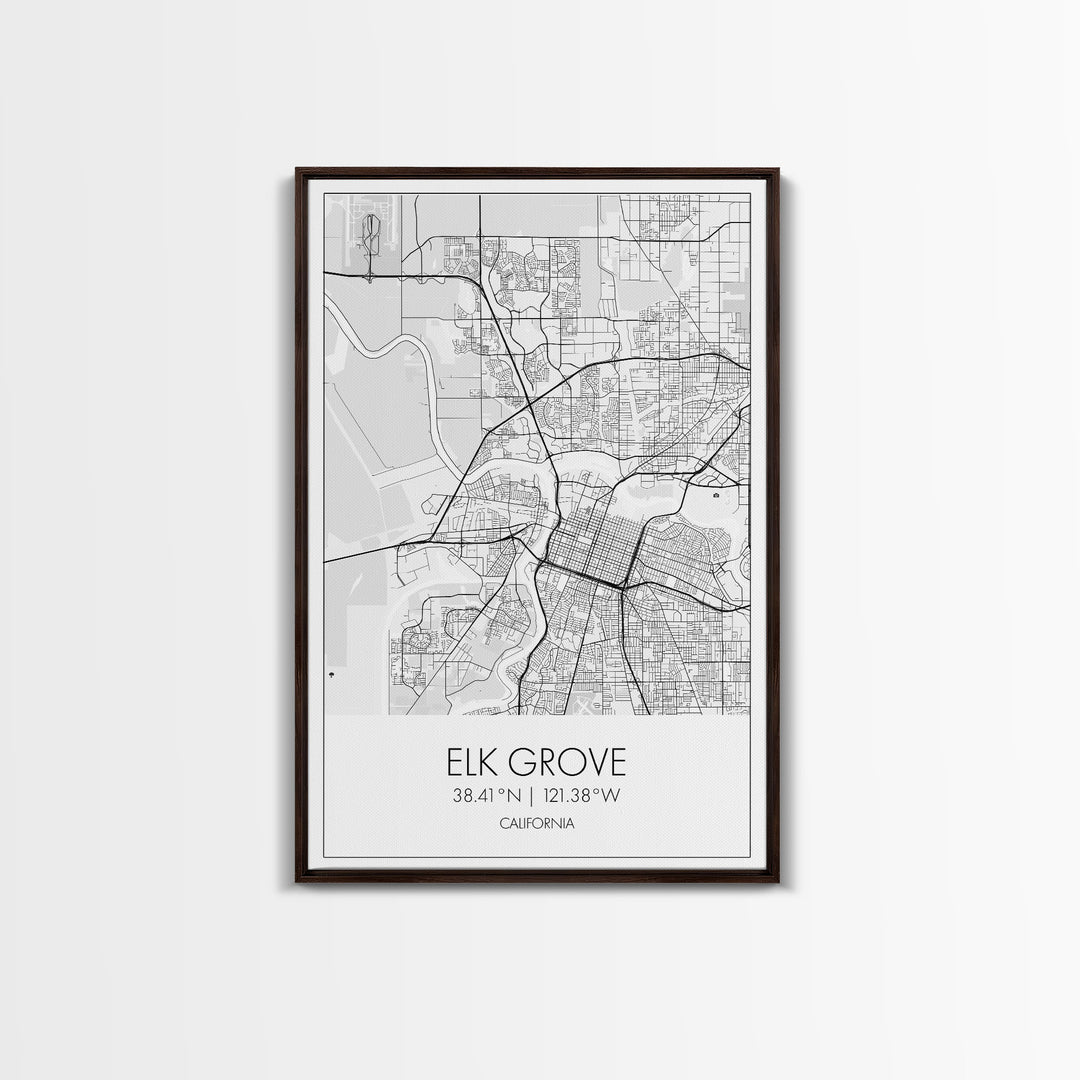 Elk Grove Street Map, California Map, City Map Art, Minimalist Art, Wall Art, Canvas Print, Bedroom Wall Art, Housewarming Gift, Travel Art
