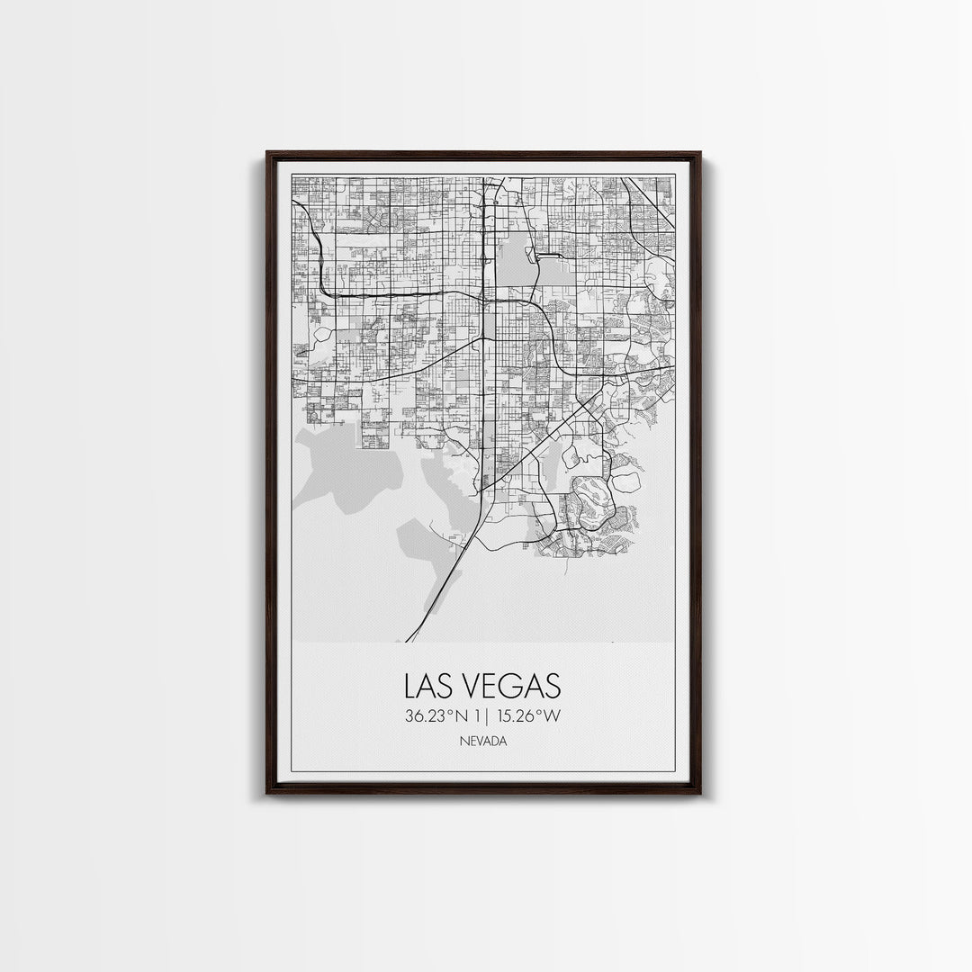 Las Vegas Street Map, Nevada Map, City Map Art, Modern Wall Art, Wall Art, Canvas Print, Travel Wall Décor, Dorm Wall Print, Couples Gift